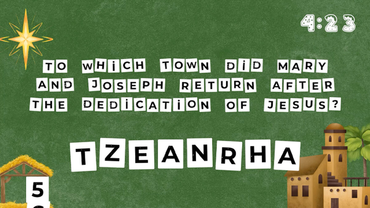 Unscramble Bible Christmas Trivia Countdown image number 1